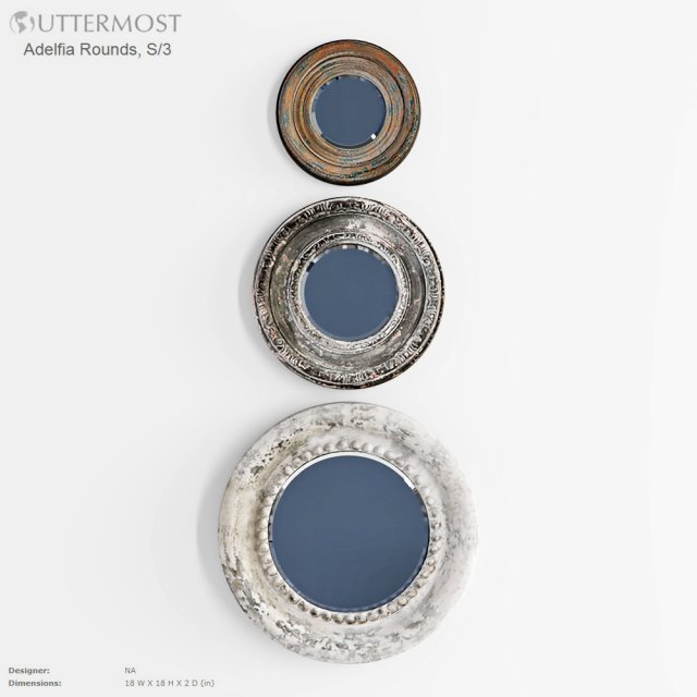 uttermost adelfia rounds s3 mirrors 3D मॉडल .c4d .max .obj .3ds .fbx .stl .blend 