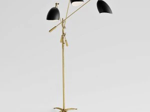 kenyamanan visual lampu lantai tiga lengan sommerard arn-1009hab-blk Model 3D