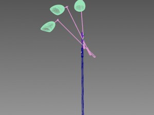 visualcomfort sommerard triple arm floor lamp arn-1009hab-blk Modèle 3D