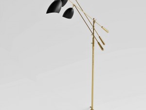 visualcomfort sommerard triple arm floor lamp arn-1009hab-blk Modèle 3D