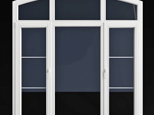 wooden windows arc collection 3D-Modell