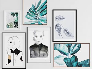 набор постеров 01 3D Модель