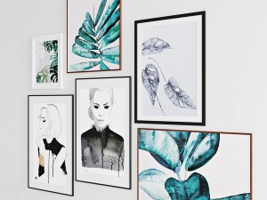 posters set 01 3D Модель