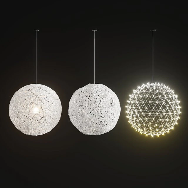 handmade lighting set 01 3D Model .c4d .max .obj .3ds .fbx .stl .blend 