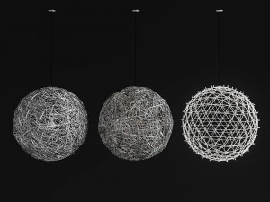 handmade lighting set 01 3D Model