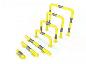 industrial steel barrier 3D Model