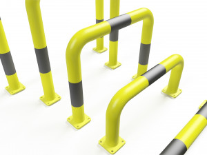 industrial steel barrier 3D Model
