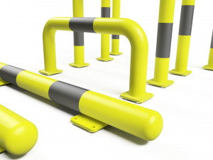 industrial steel barrier 3D Model