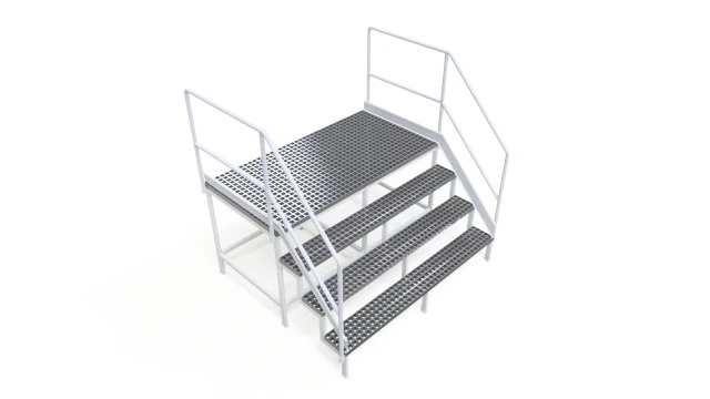steel grill platform 3D Model .c4d .max .obj .3ds .fbx .stl .blend 