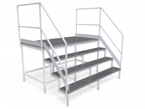 steel grill platform 3D Model