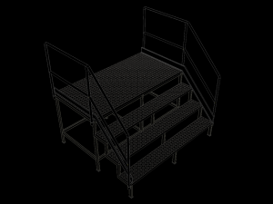 steel grill platform 3D Model