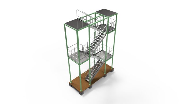 4-storey steel construction Modelo 3D .c4d .max .obj .3ds .fbx .stl .blend 