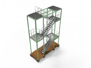 4-storey steel construction 3D Model