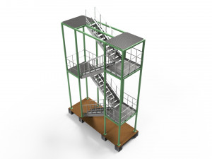4-storey steel construction Modelo 3D