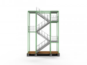 4-storey steel construction Modelo 3D