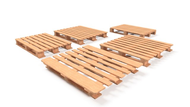 wooden pallets 3D Model .c4d .max .obj .3ds .fbx .stl .blend 