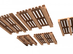 wooden pallets 3D Model