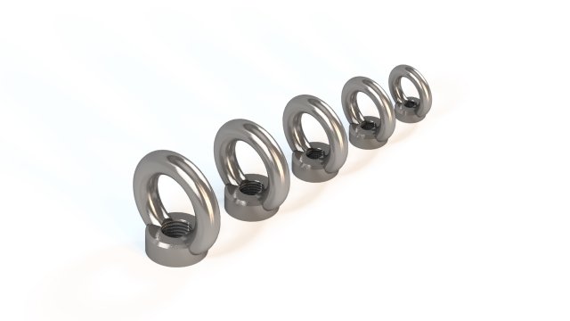 ring nuts din582 Modelo 3D .c4d .max .obj .3ds .fbx .stl .blend 