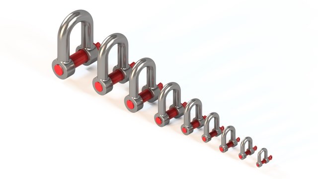 d-shackles 3D Model .c4d .max .obj .3ds .fbx .stl .blend 