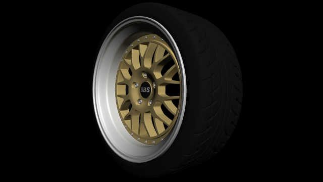 bbs gt2 magnesium wheel Model 3D .c4d .max .obj .3ds .fbx .stl .blend 