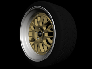 bbs gt2 magnesium wheel 3D Model