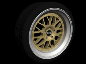 bbs gt2 magnesium wheel Model 3D