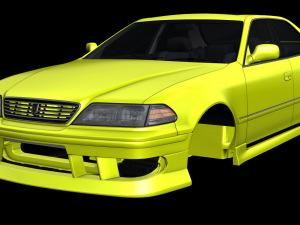 toyota mark ii origin streamline body kit aero jzx100 3D-Modell