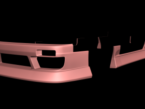 nissan silvia s13 bn sports type 2 body kit aero 3D Model