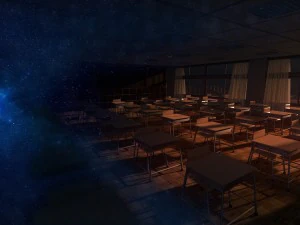 classic japance classroom 3D Model