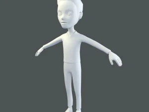 cartoon male base mesh low poly 3D Model