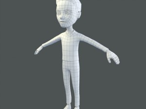 cartoon male base mesh low poly 3D 모델