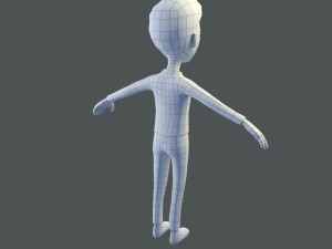 cartoon male base mesh low poly Modèle 3D