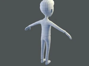 cartoon male base mesh low poly 3D Model