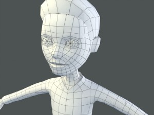 cartoon male base mesh low poly Modèle 3D