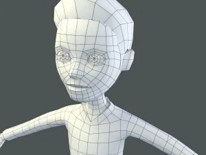 cartoon male base mesh low poly 3D Model