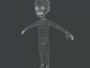 cartoon male base mesh low poly 3D Model