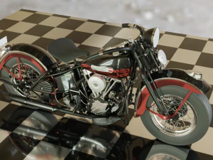 harley-davidson panhead 1948 3D Model