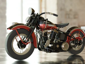 harley-davidson panhead 1948 3D Model