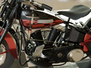 harley-davidson panhead 1948 3D Model