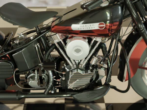 harley-davidson panhead 1948 3D Model
