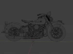 harley-davidson panhead 1948 3D Model