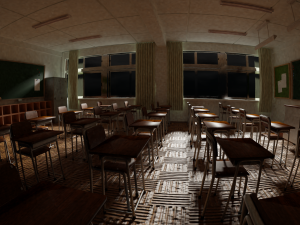 japanese classroom Model 3D