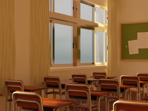 japanese classroom Model 3D