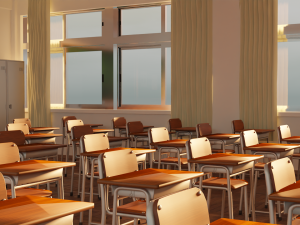 japanese classroom Model 3D