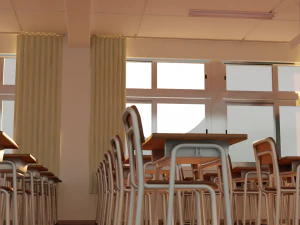 japanese classroom 3D Model