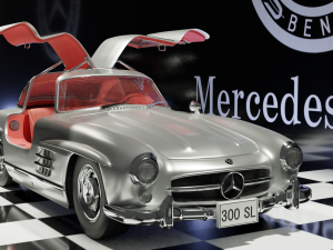 mercedes benz300sl 3D Модель