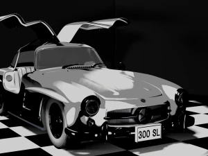 mercedes benz300sl 3D Model