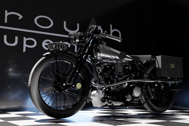brough superior ss100 1926 3D Model .c4d .max .obj .3ds .fbx .stl .blend 