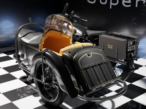 brough superior ss100 1926 and sidecar 3D Модель
