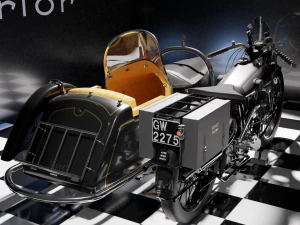 przyniesiony lepszy SS100 1926 i w&oacute;zek boczny Model 3D